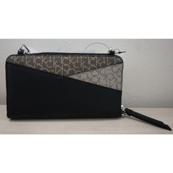 Calvin Klein H3JEYCV4 Women's Black Multi Zoe Zip Around Wallet/Crossbody - Picture 2 of 9